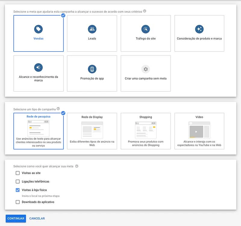 Campanha tradicional para especialistas no Google Ads