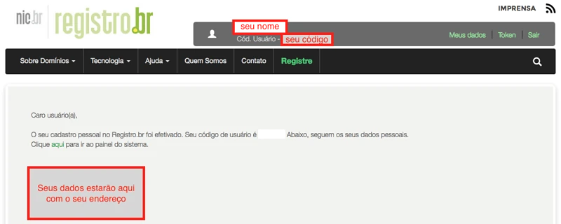 Como criar sua conta grátis no Registro.br para comprar um domínio