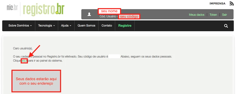 Como criar sua conta grátis no Registro.br para comprar um domínio