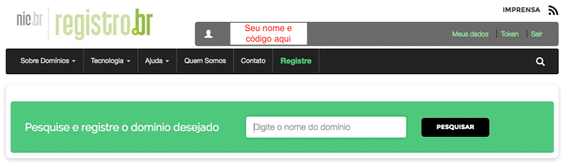 Como criar sua conta grátis no Registro.br para comprar um domínio