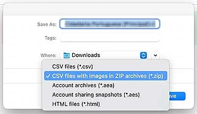 CSV files with images in Zip archives (*.zip)