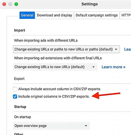 Include original columns in CSV/ZIP