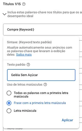 Texto padrão