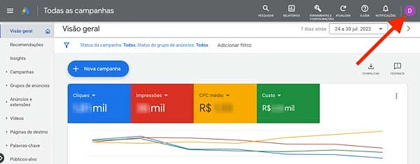 Google Ads imagem do perfil