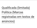 Google ads: anúncio com status "Qualificada (limitada) "