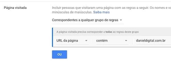 Google ads: configuração de regra para criação de público-alvo para remarketing