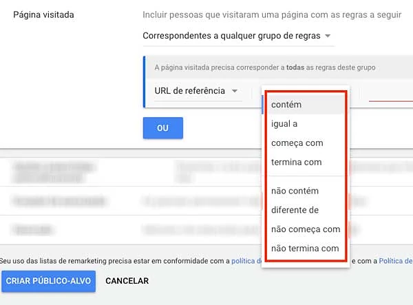 Google ads: filtros de URL para criação de novos públicos-alvo