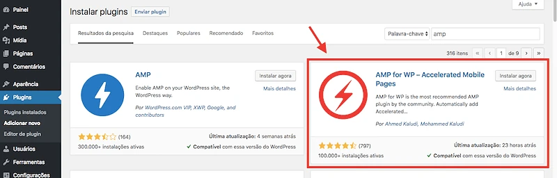 Plugin WordPress AMP for WP Ahmed Mohammed Kaludi