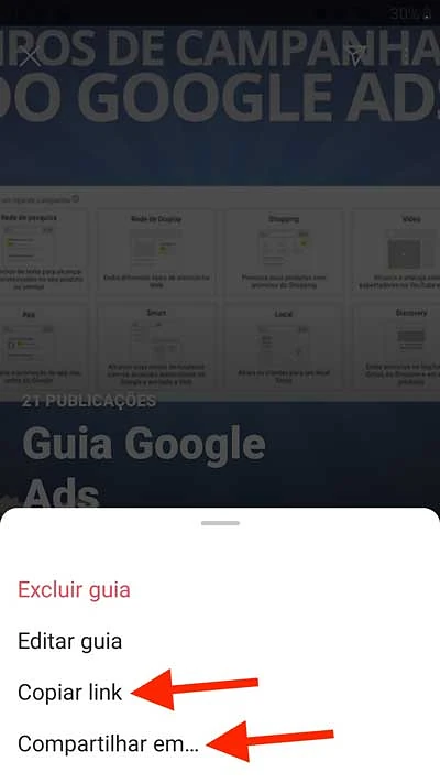 Compartilhar Guia do Instagram