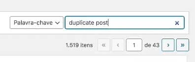 Pesquisa de plugins