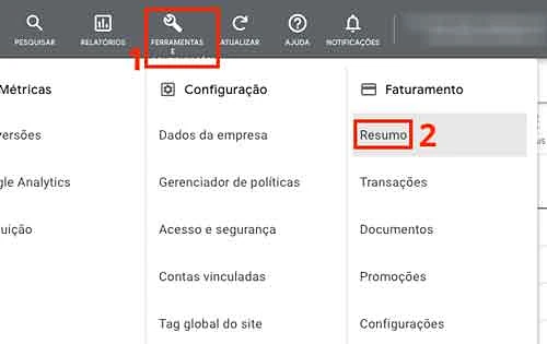 Resumo do faturamento